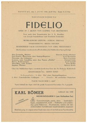 Blick zurück ... Fidelio 1912 - Deutsche Oper Berlin